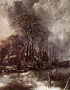 Jan van de Cappelle Winter Landscape oil painting artist